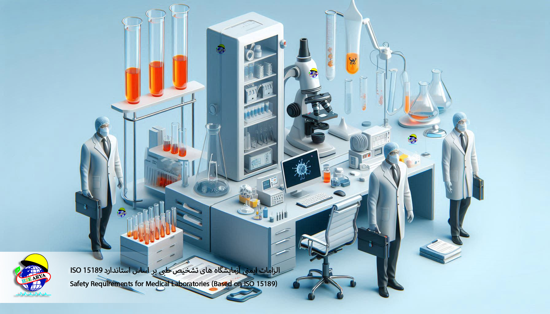 الزامات ایمنی آزمایشگاه های تشخیص طبی بر اساس استاندارد ISO 15189 (Safety Requirements for Medical Laboratories)-HSE Arya