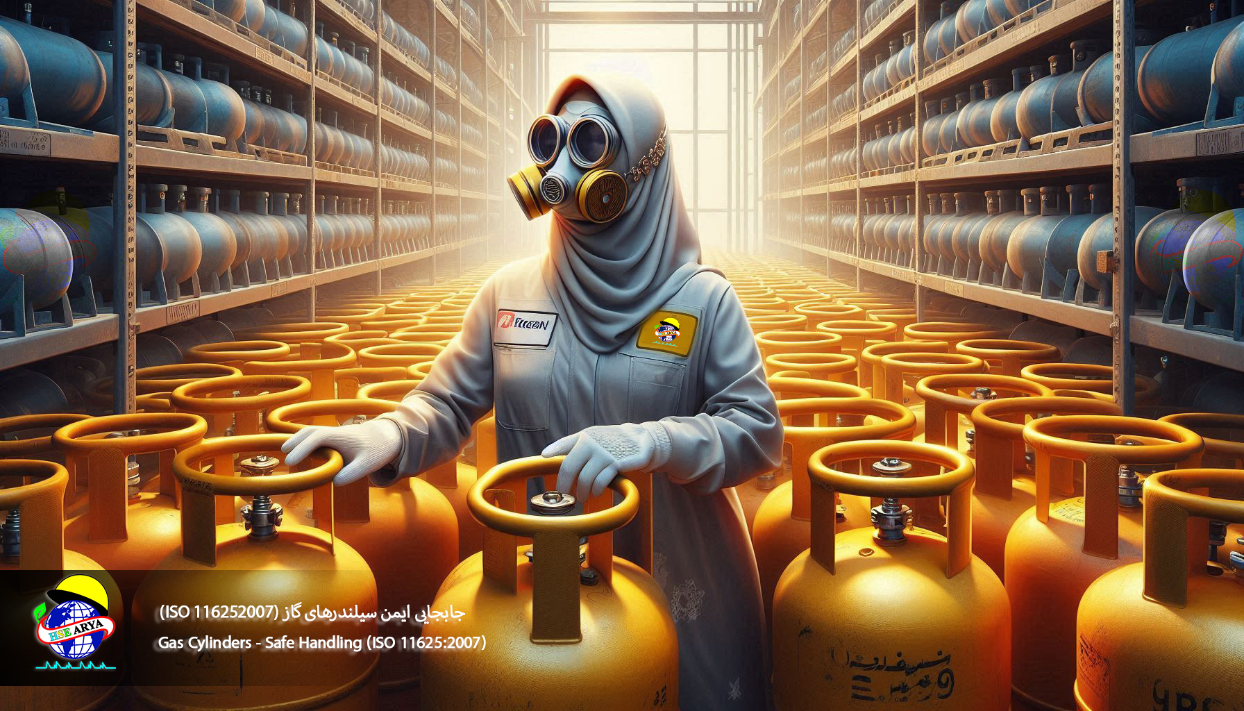 جابجایی ایمن سیلندرهای گاز (ISO 11625:2007) (Gas Cylinders - Safe Handling) - HSE Arya 2