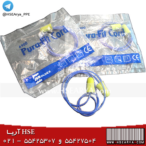 گوشی ایرپلاگ اسفنجی مدل Moldex - 6900 Pura Fit Cord