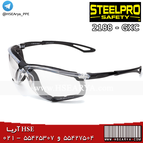 عینک ایمنی فوم دار بی رنگ Steelpro Safety - XENON