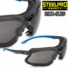 تصویر عینک ایمنی شیشه تیره (دودی) Steelpro Safety - LITIO